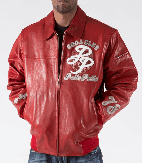 78 Pelle Pelle Soda Club Red Jacket Motor City Speed Shop Jacket