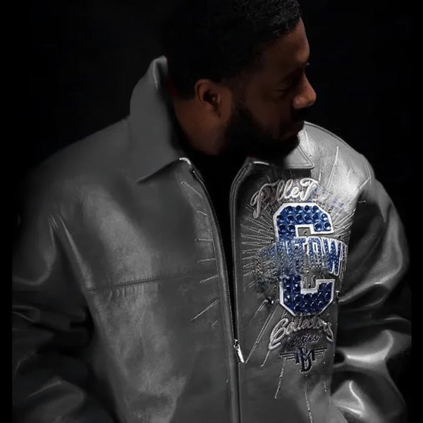 Pelle Pelle Chitown Grey Leather Jacket