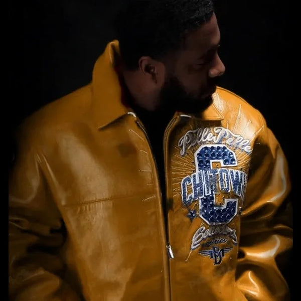 Pelle Pelle Chitown Men’s Orange Leather Jacket