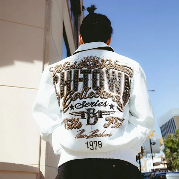 Pelle Pelle Chitown Collector Series White Leather Jacket