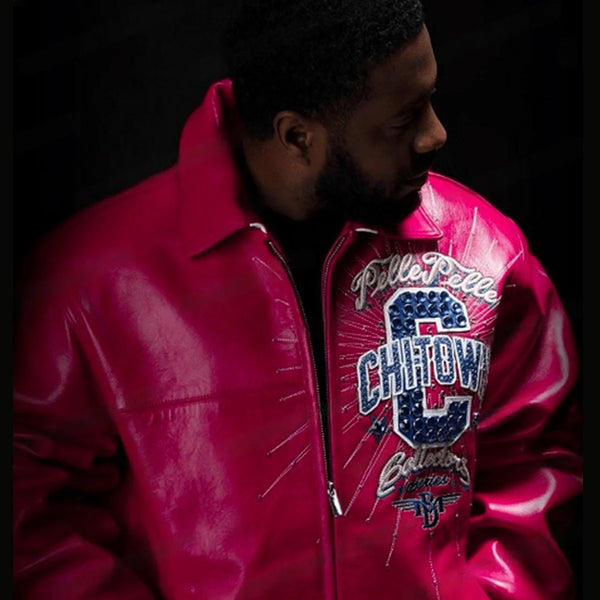 Pelle Pelle Chi-Town MB 1978 Collector Series Pink Leather Jacket