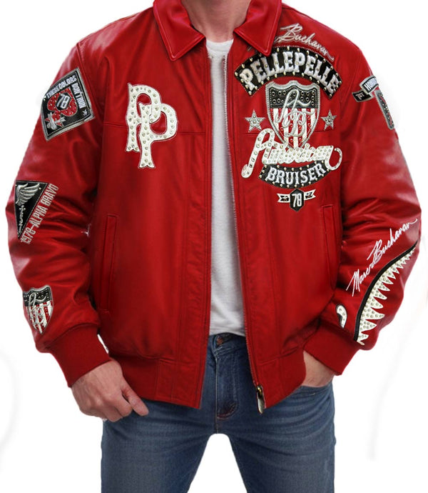 American Bruiser Red Leather Jacket