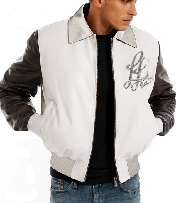 MB Notorious White Leather Jacket