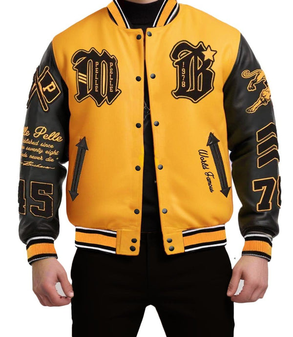 MB Yellow Black Varsity Jacket
