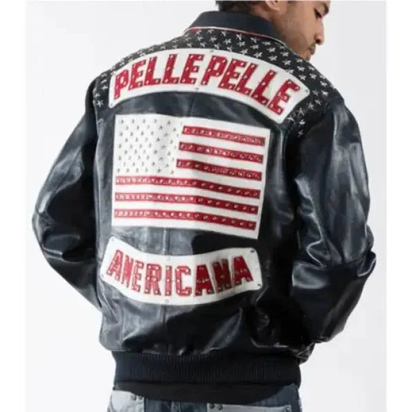 Pelle Pelle American Black Leather Jacket | Pelle Pelle | PURE LEATHER JACKET