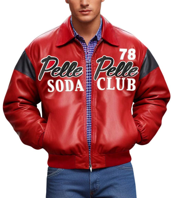 Pelle Pelle Red Soda Club Leather Jacket